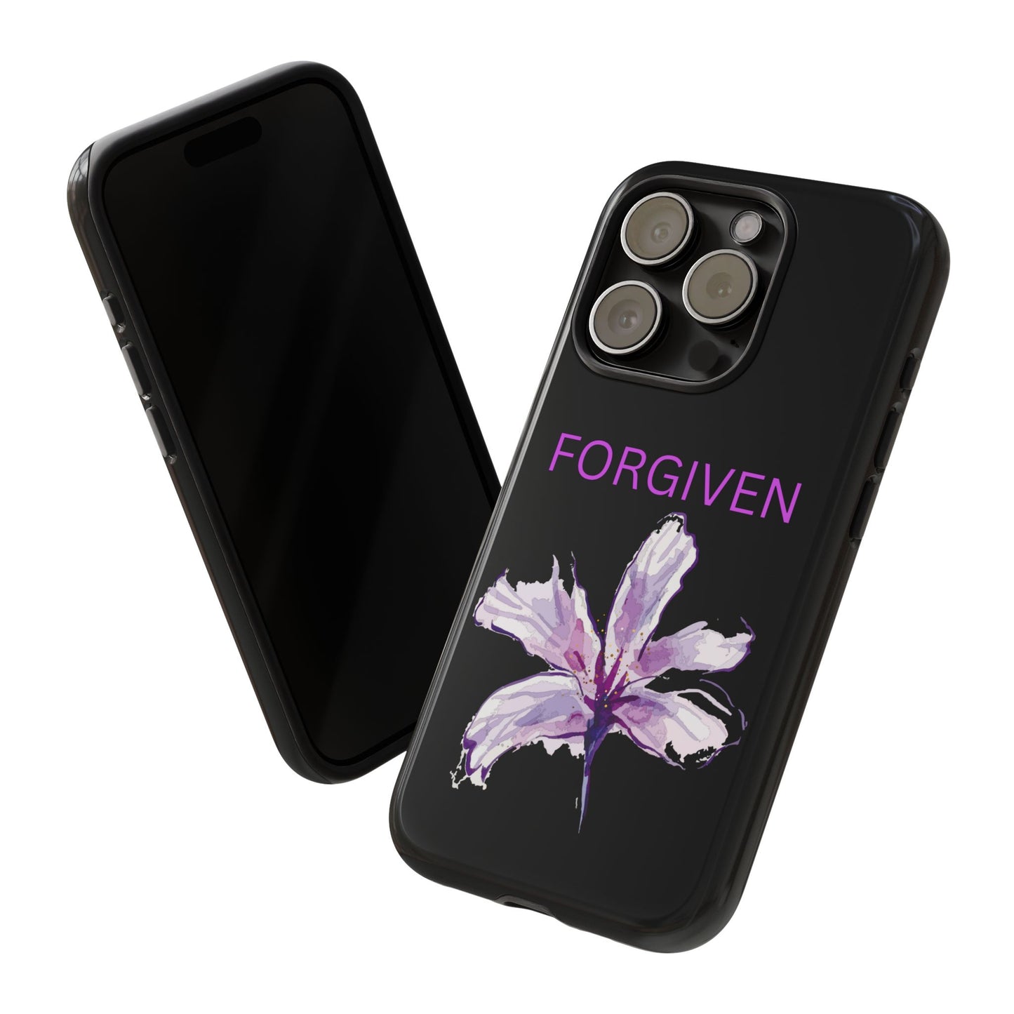 Forgiven Floral Phone Case | Tough Cases, Stylish Phone Protection, Unique Gift, Floral Design, Motivational Case