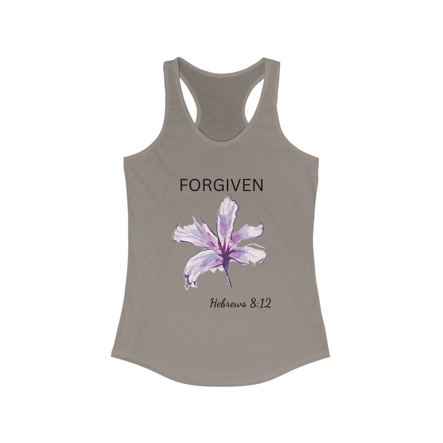 Racerback Tank - Forgiven Women's Tank Inspired by Hebrews 8:12