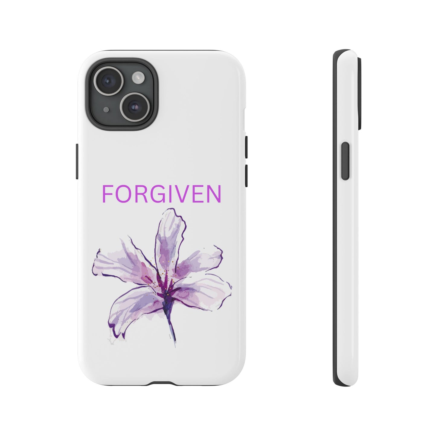 Forgiven Floral Phone Case | Tough Cases, Stylish Phone Protection, Unique Gift, Floral Design, Motivational Case