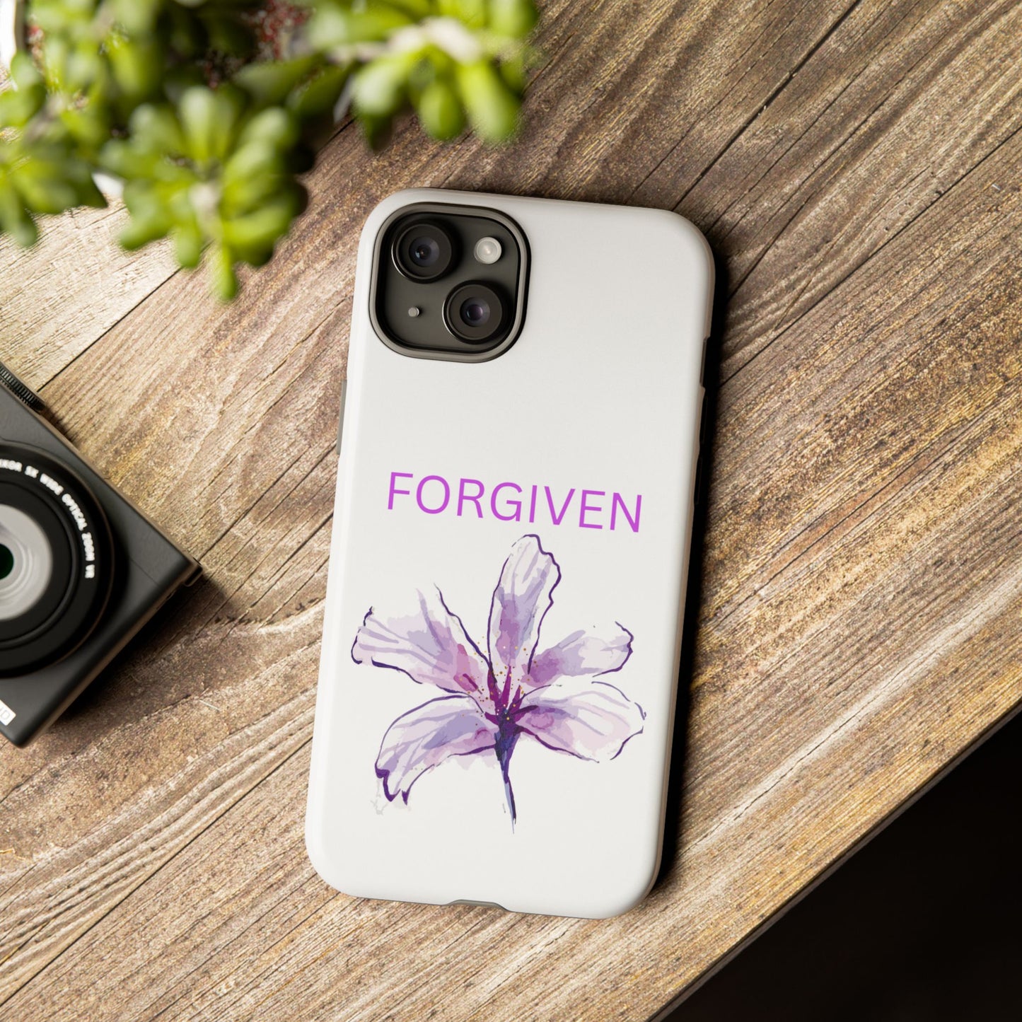 Forgiven Floral Phone Case | Tough Cases, Stylish Phone Protection, Unique Gift, Floral Design, Motivational Case