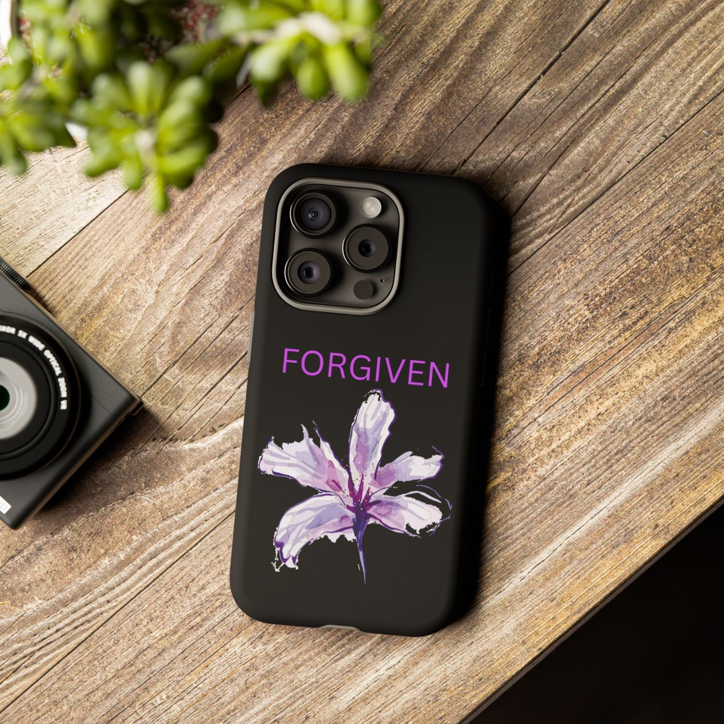 Forgiven Floral Phone Case | Tough Cases, Stylish Phone Protection, Unique Gift, Floral Design, Motivational Case