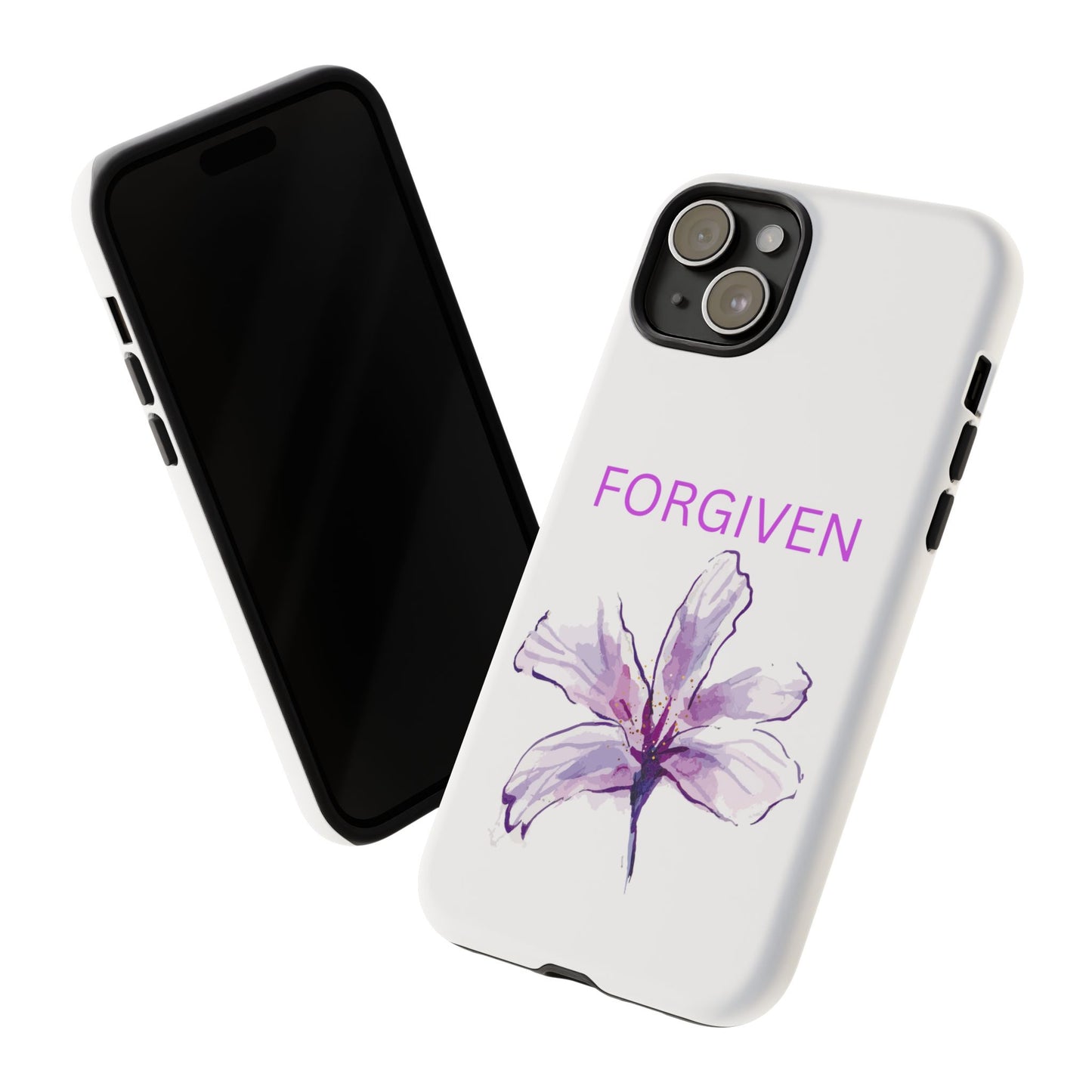 Forgiven Floral Phone Case | Tough Cases, Stylish Phone Protection, Unique Gift, Floral Design, Motivational Case