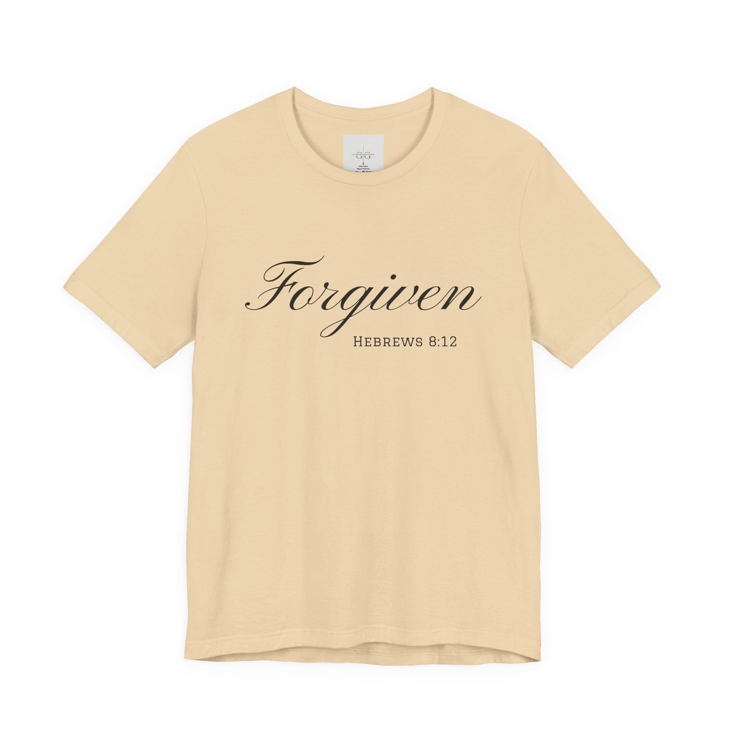 Forgiven Unisex Jersey Tee | Inspirational Christian Shirt | Bible Verse Apparel | Faith-Based Gift | Casual Comfort Wear