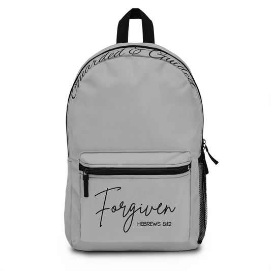Forgiven Backpack - Stylish Everyday Bag, Perfect for School, Travel & Faith, Inspiring Quotes, Hebrews 8:12