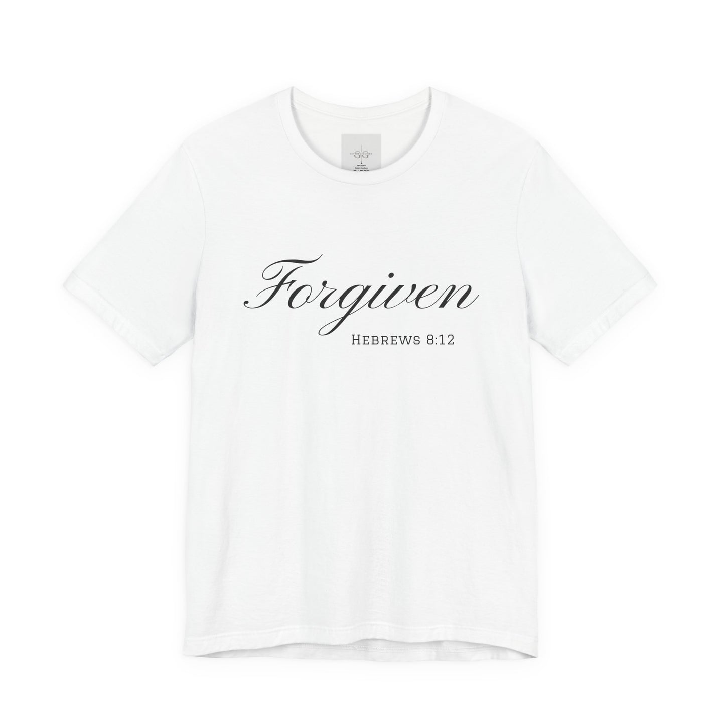 Forgiven Unisex Jersey Tee | Inspirational Christian Shirt | Bible Verse Apparel | Faith-Based Gift | Casual Comfort Wear