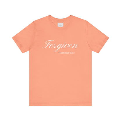 Forgiven Unisex Jersey Tee | Inspirational Christian Shirt | Bible Verse Apparel | Faith-Based Gift | Casual Comfort Wear
