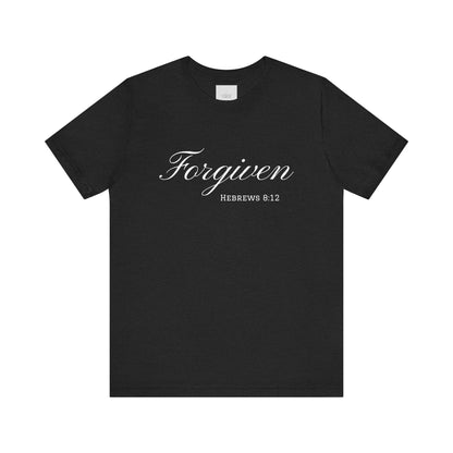 Forgiven Unisex Jersey Tee | Inspirational Christian Shirt | Bible Verse Apparel | Faith-Based Gift | Casual Comfort Wear